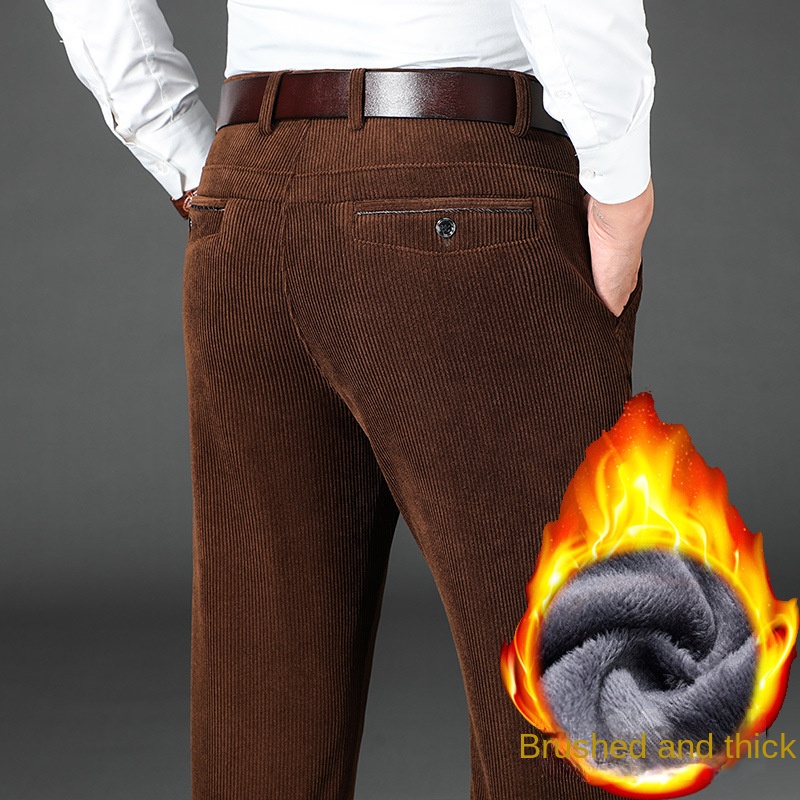 Calças masculinas de veludo de - Corduroy Pant Warm avaliação e preço