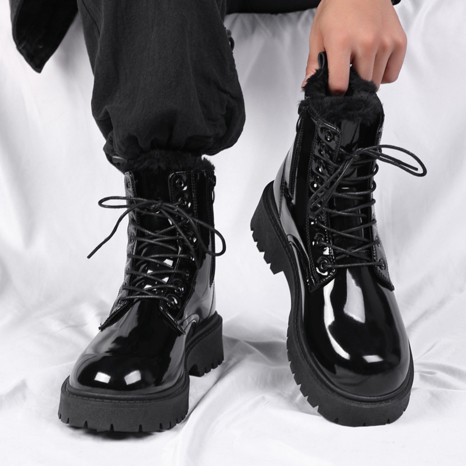 Botas masculinas de cano alto, - Waterproof Winter Boot avaliação e preço