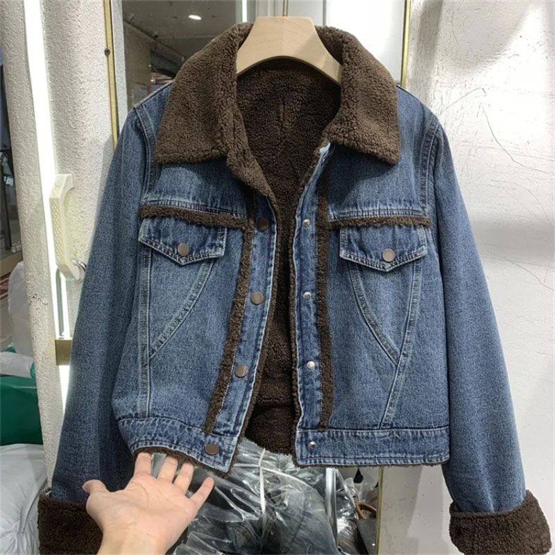 Casaco denim espesso de invern - Down Jacket Packable avaliação e preço