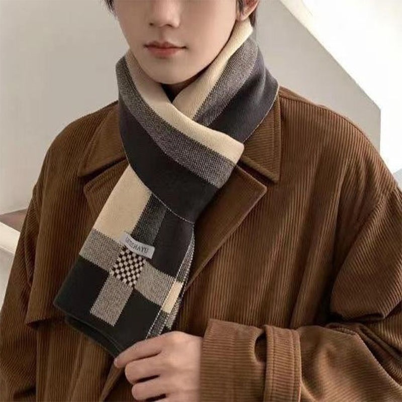 Novo inverno cachecol masculin - Wool Scarf Men avaliação e preço