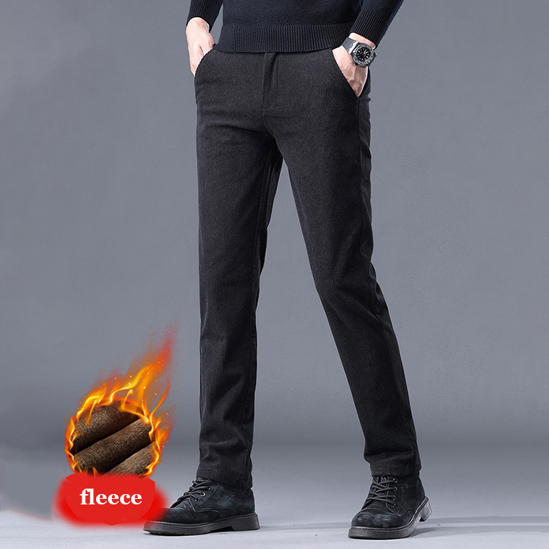 Calças Masculinas Grossas e Qu - Corduroy Pant Warm avaliação e preço